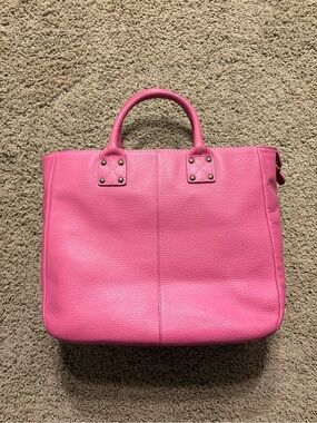 GAP Hot Pink Pebbled Leather Tote